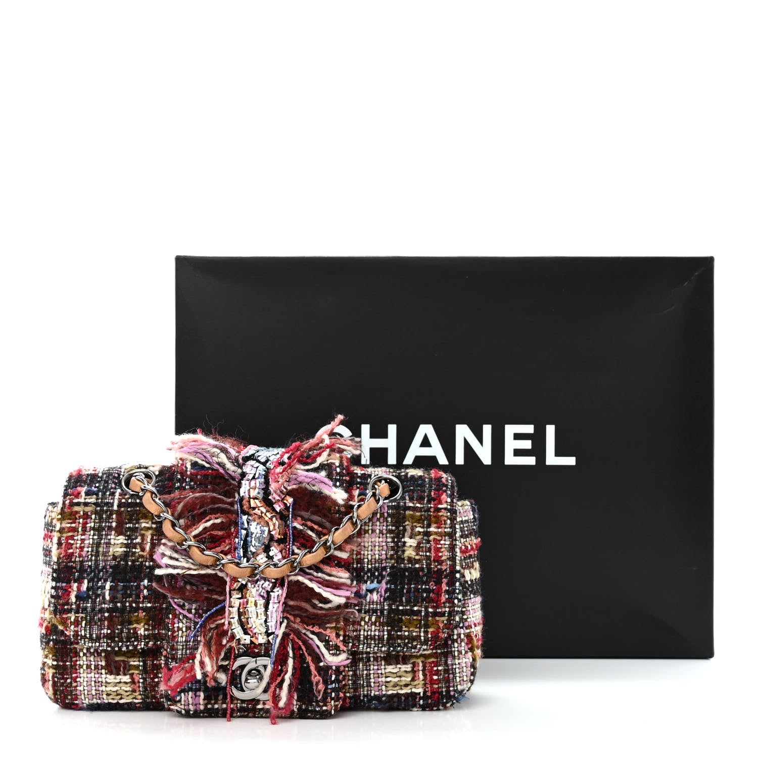 Chanel Tweed Sequin Small Fantasy Single Flap Multicolor 15 of 15