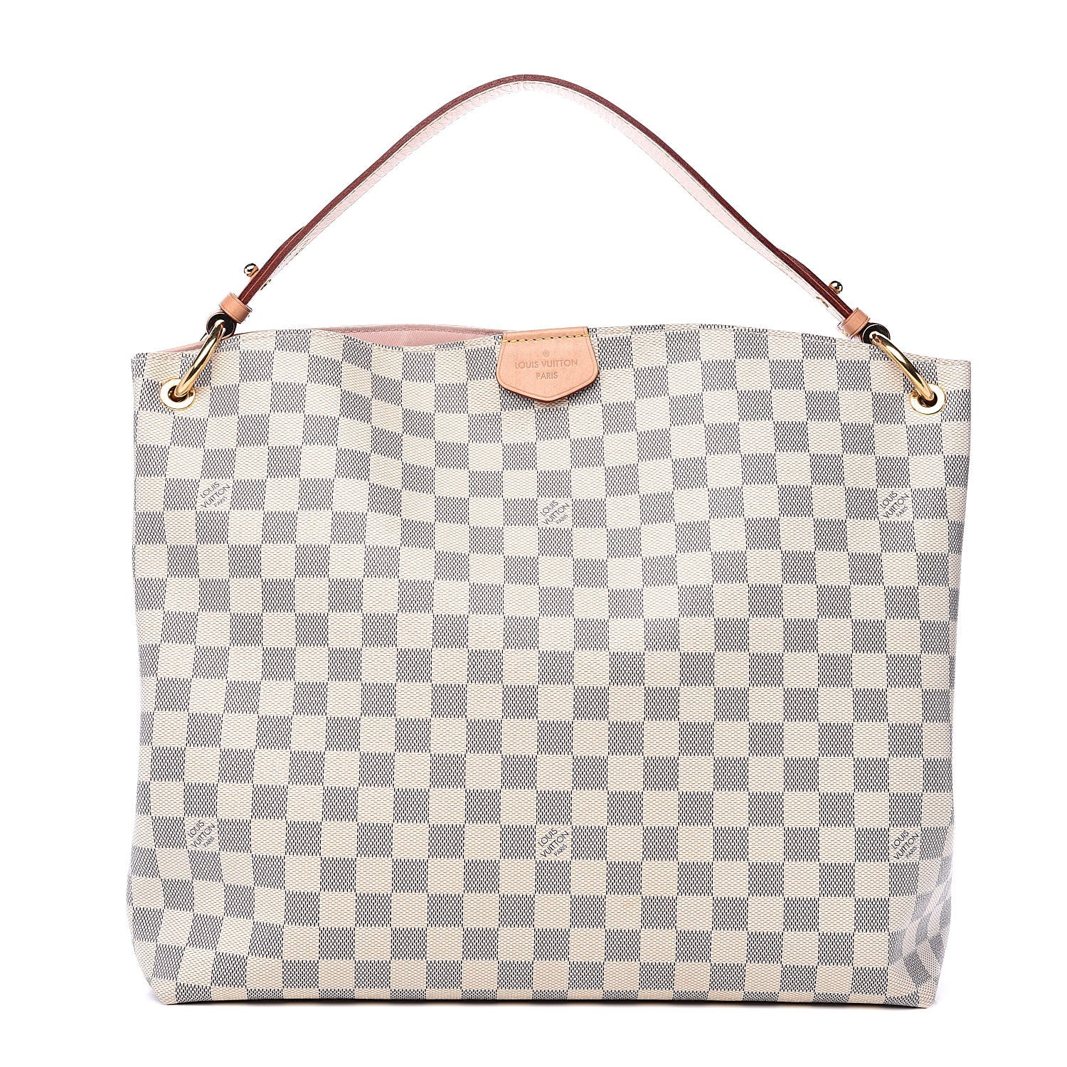Louis Vuitton Damier Azur Graceful MM Rose Ballerine 1 of 15