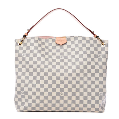 Louis Vuitton Damier Azur Graceful MM Rose Ballerine 1 of 15