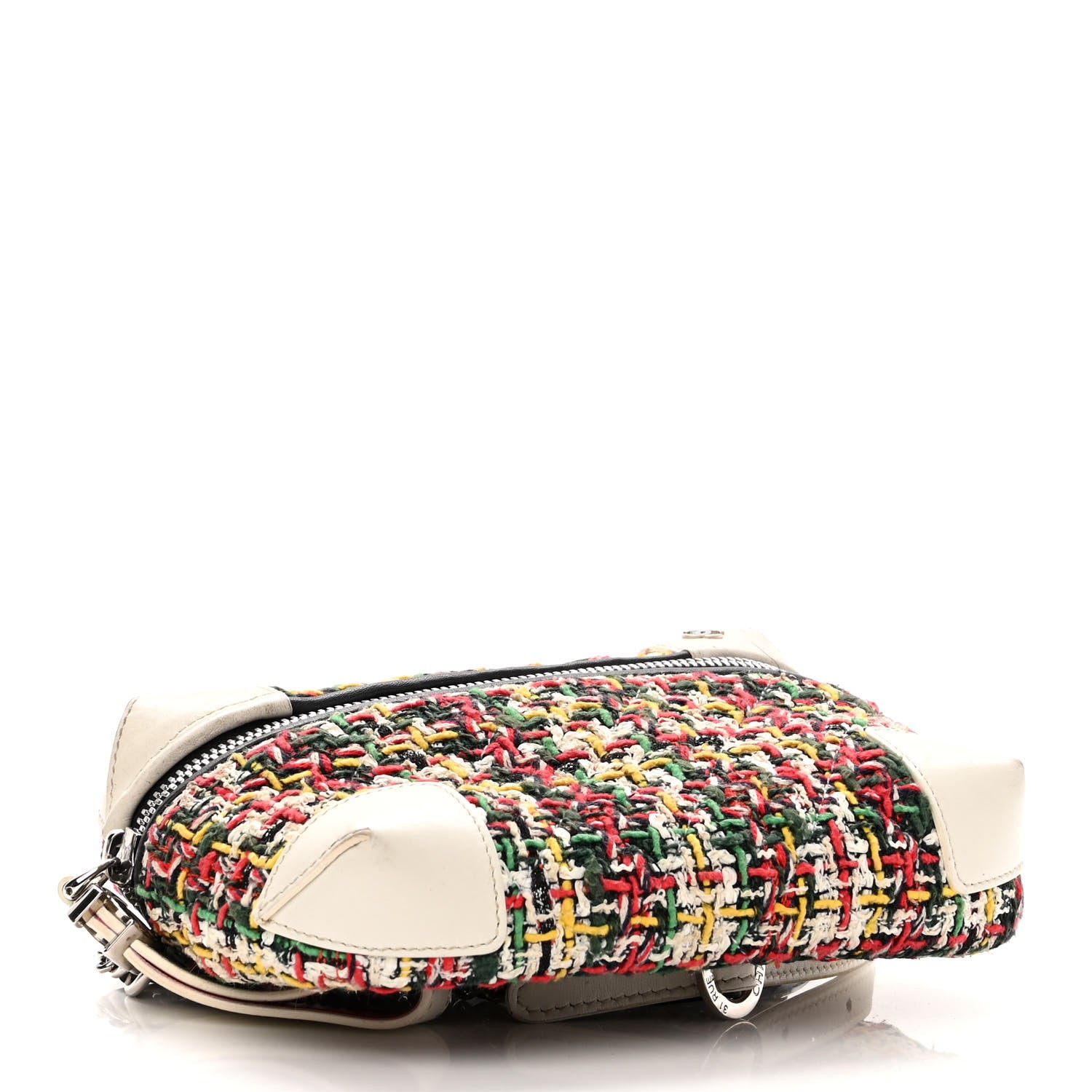 Chanel Tweed Calfskin Street Allure Waist Bag White Multicolor 4 of 13