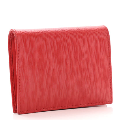 Prada Saffiano Metal Compact Snap Bi-Fold Wallet Fuoco 2 of 8