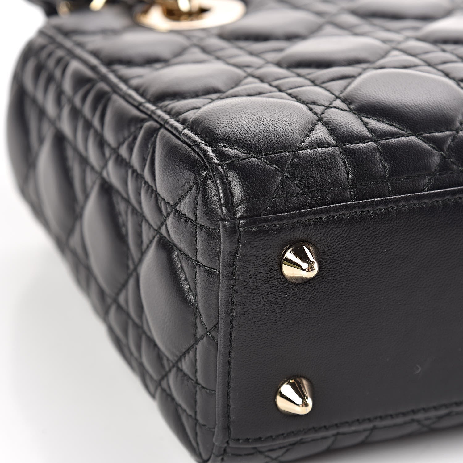 Christian Dior Lambskin Cannage Small Lucky Badges My Lady Dior Black 5 of 9