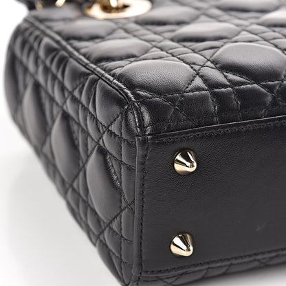 Christian Dior Lambskin Cannage Small Lucky Badges My Lady Dior Black 5 of 9
