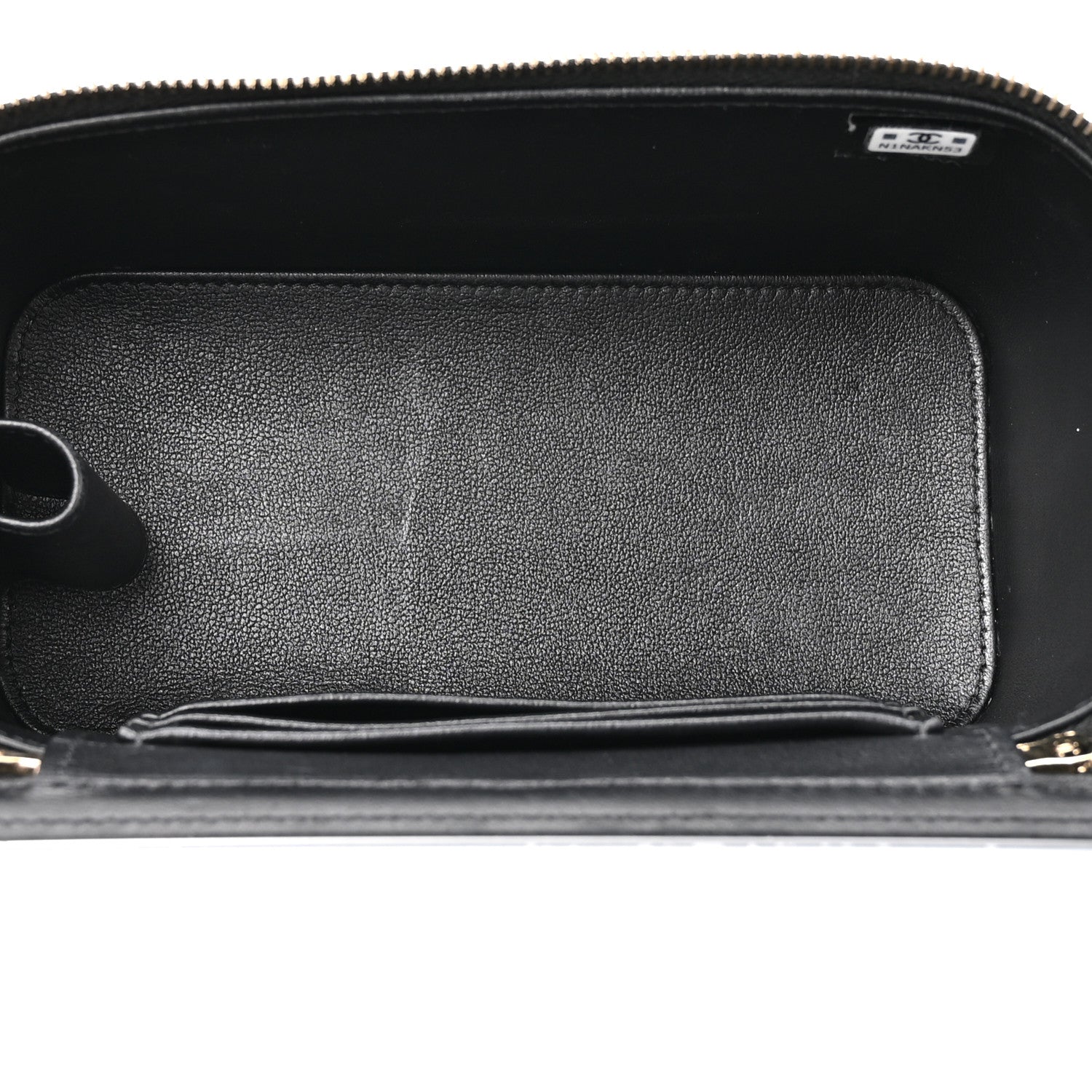 Chanel Lambskin Quilted Small Top Handle Vanity Case With Chain Black 5 of 11