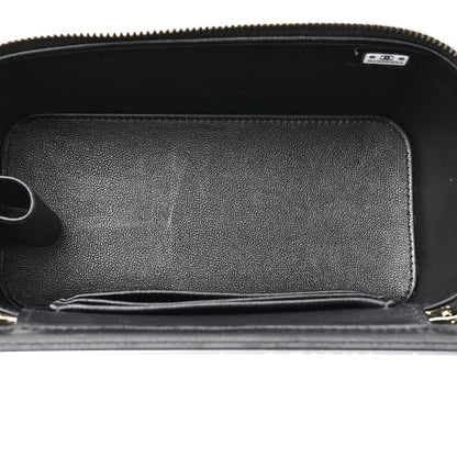 Chanel Lambskin Quilted Small Top Handle Vanity Case With Chain Black 5 of 11