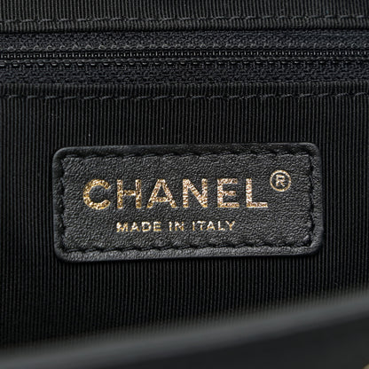 Chanel Calfskin Stitched Medium Shopping Tote Black 7 of 16