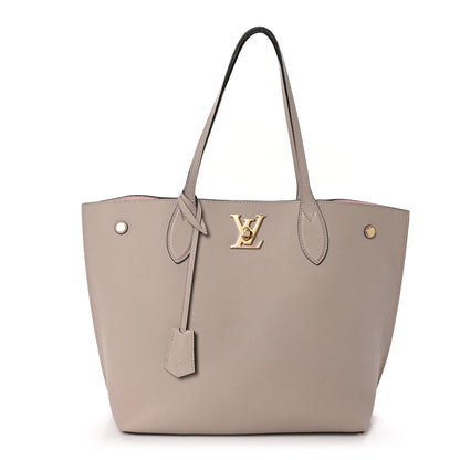 Louis Vuitton Calfskin Lockme Go Tote Greige 1 of 9