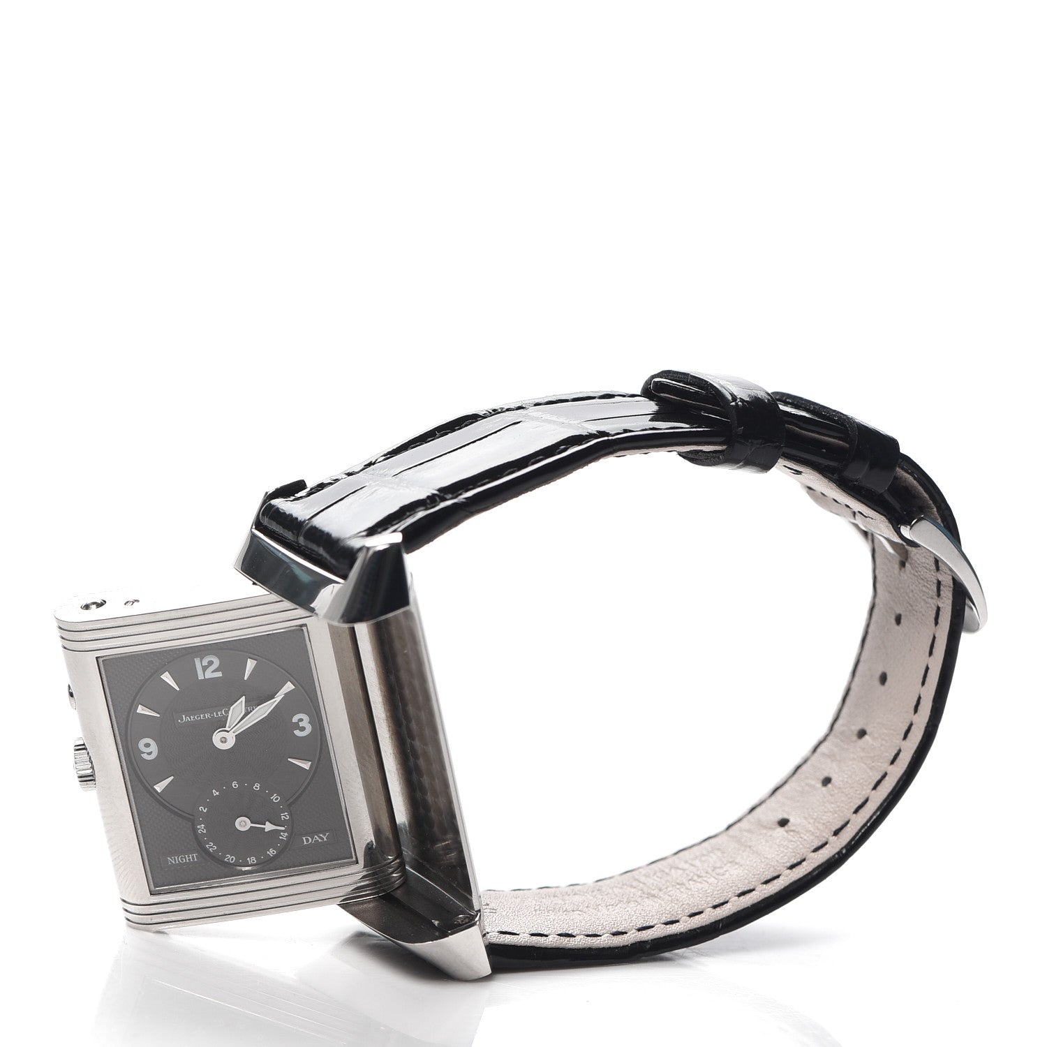 Jaeger-LeCoultre Stainless Steel Alligator 27mm Reverso Manual Winding Watch Q385820 6 of 6