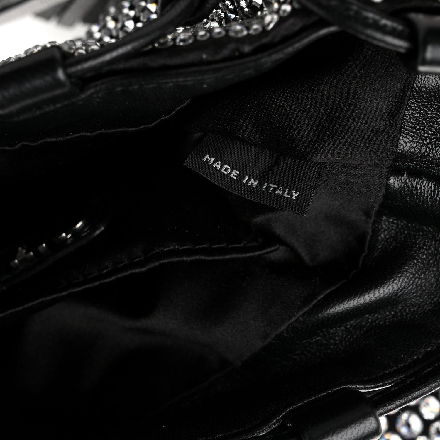 Miu Miu Raso Crystal Starlight Bucket Bag Black 6 of 9