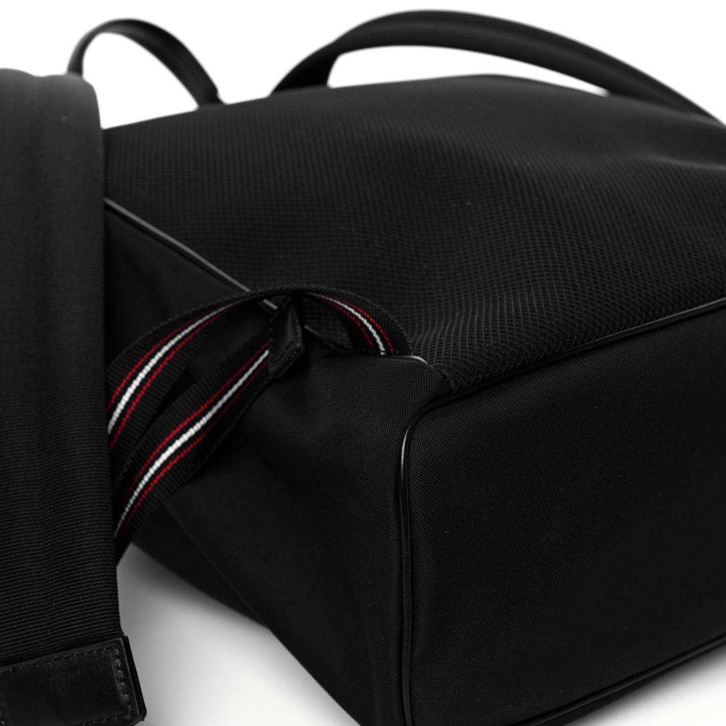 Calfskin Nylon Motion Backpack Black