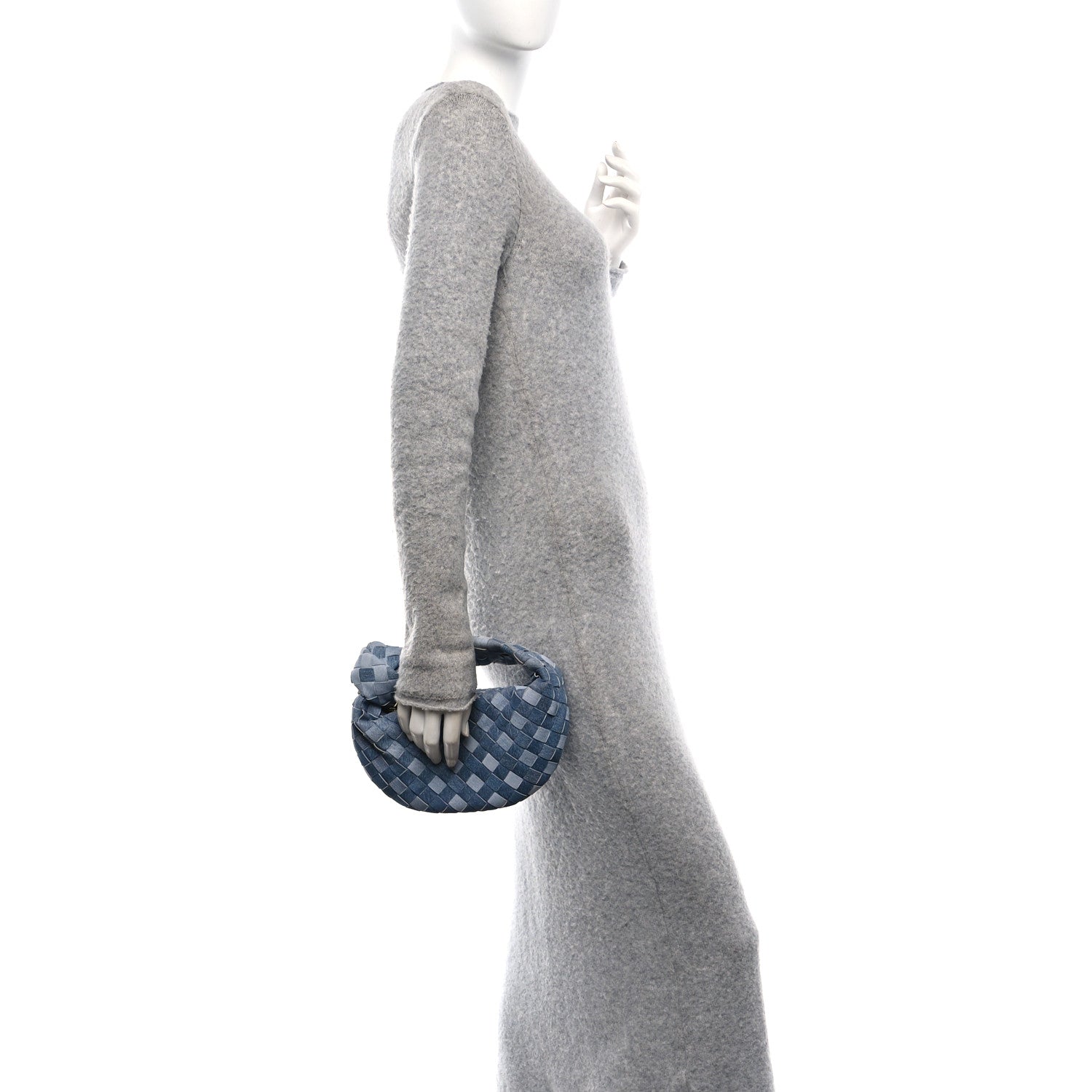 Bottega Veneta Nappa Denim Effect Intrecciato Mini Jodie Denim 2 of 10