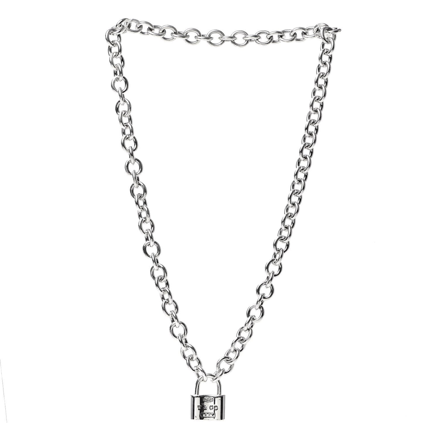 Sterling Silver 1837 Lock Charm Necklace