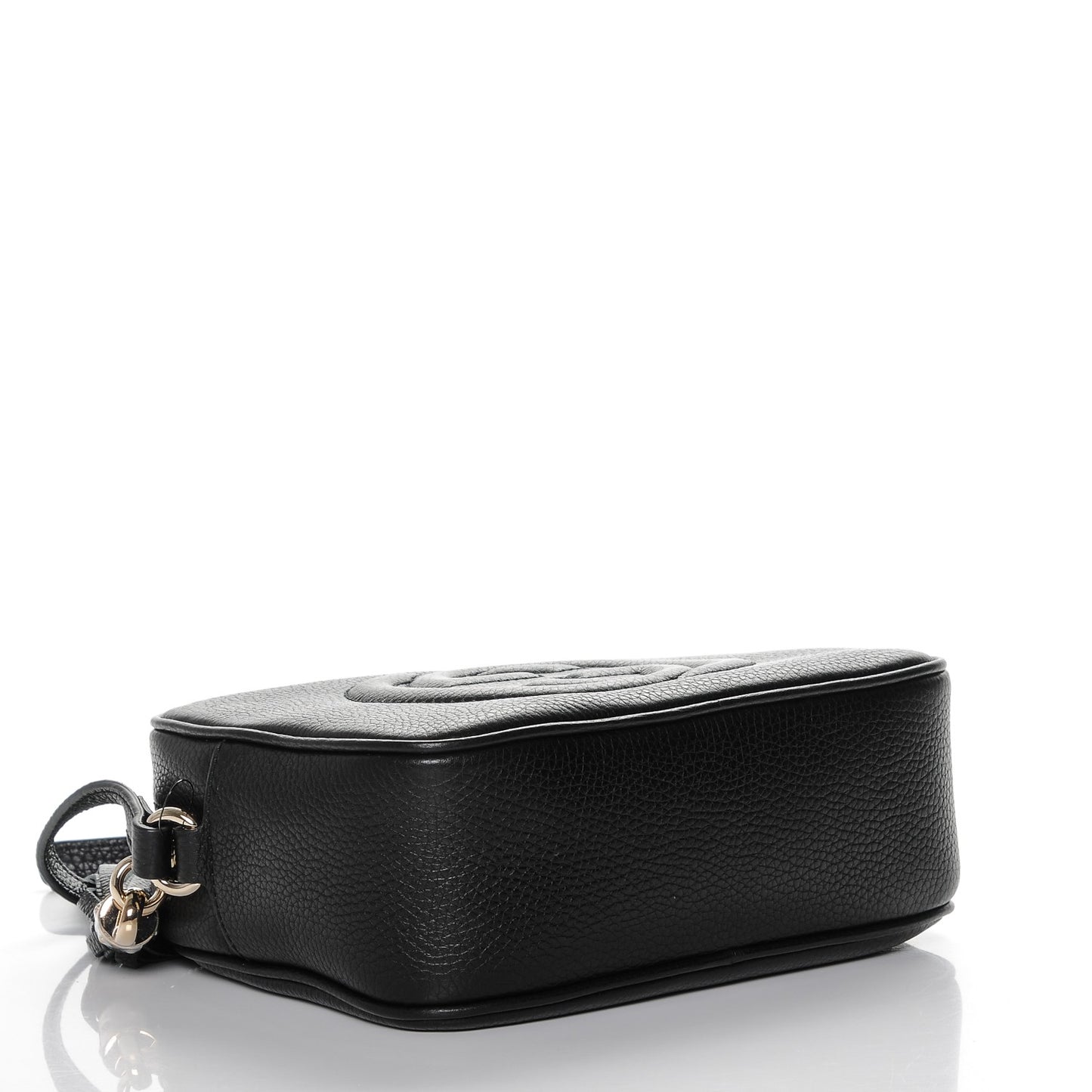 Pebbled Calfskin Small Soho Disco Bag Black