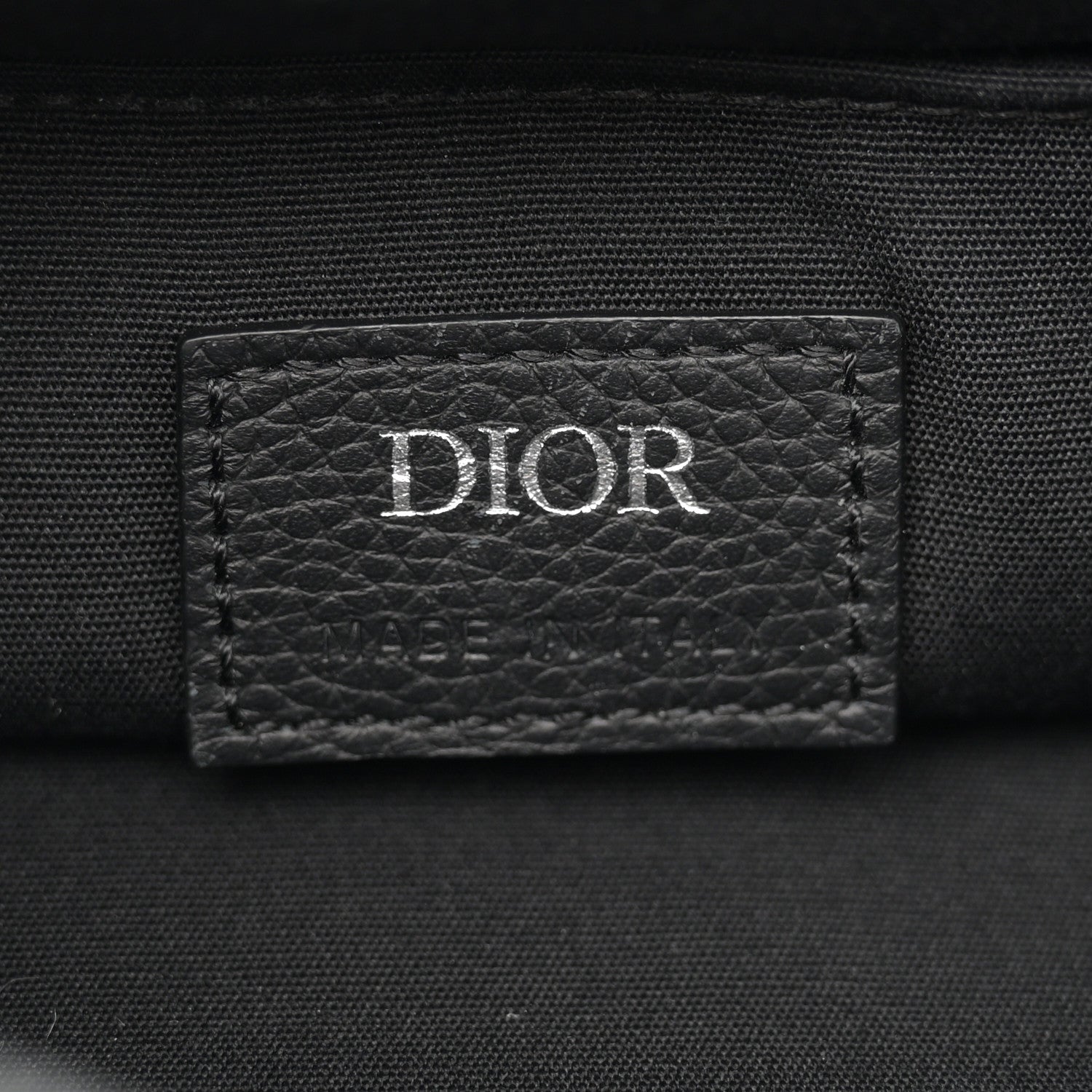 Christian Dior Oblique Jacquard Grained Calfskin Saddle Backpack With Flap Black 6 of 12