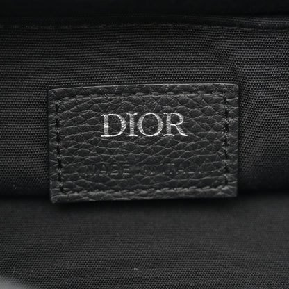 Christian Dior Oblique Jacquard Grained Calfskin Saddle Backpack With Flap Black 6 of 12