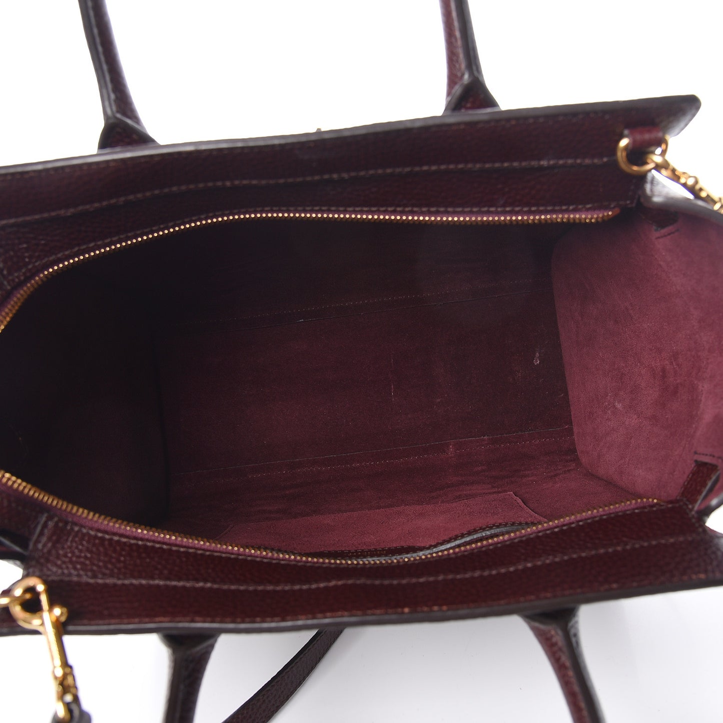 Grain Vegetable Tanned Calfskin Small Zipped Bayswater Oxblood