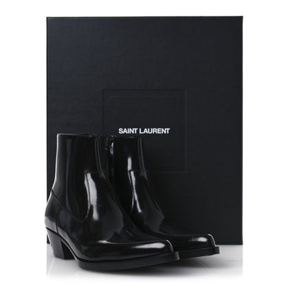Saint Laurent Vitello Beat 40 Ankle Boots 37 Black 12 of 12