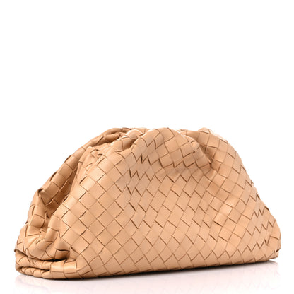 Bottega Veneta Nappa Maxi Intrecciato The Pouch Oversized Clutch Almond 3 of 10