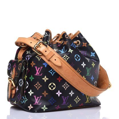 Louis Vuitton Monogram Multicolor Petit Noe Black 3 of 24