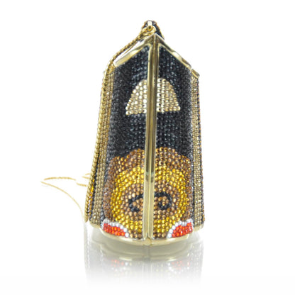 Judith Leiber Swarovski Crystal Floral Minaudiere Evening Clutch Bag 3 of 8