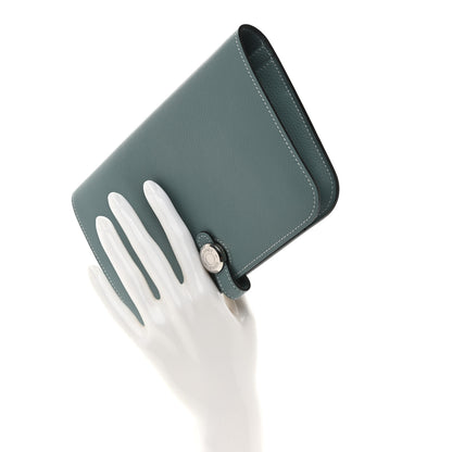 Hermes Evercolor Dogon Duo Wallet Ciel 2 of 11