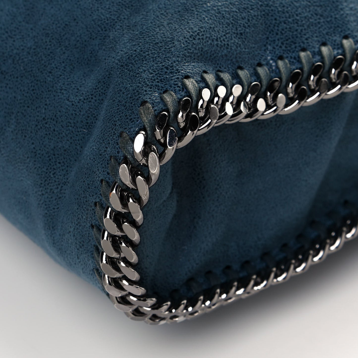 Shaggy Deer Falabella Fold Over Tote Blue