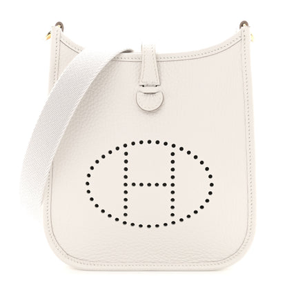Hermes Taurillon Clemence Amazone Evelyne TPM New White 1 of 11