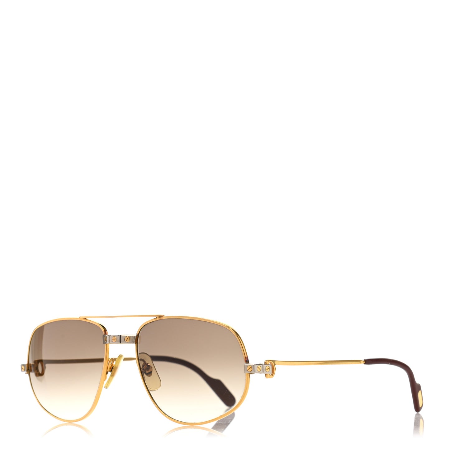 Vintage Aviator Vendome Santos Sunglasses Gold