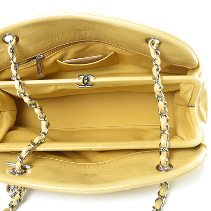 Chanel Glazed Calfskin Quilted Medium Just Mademoiselle Bowling Bag Yellow 7 of 9