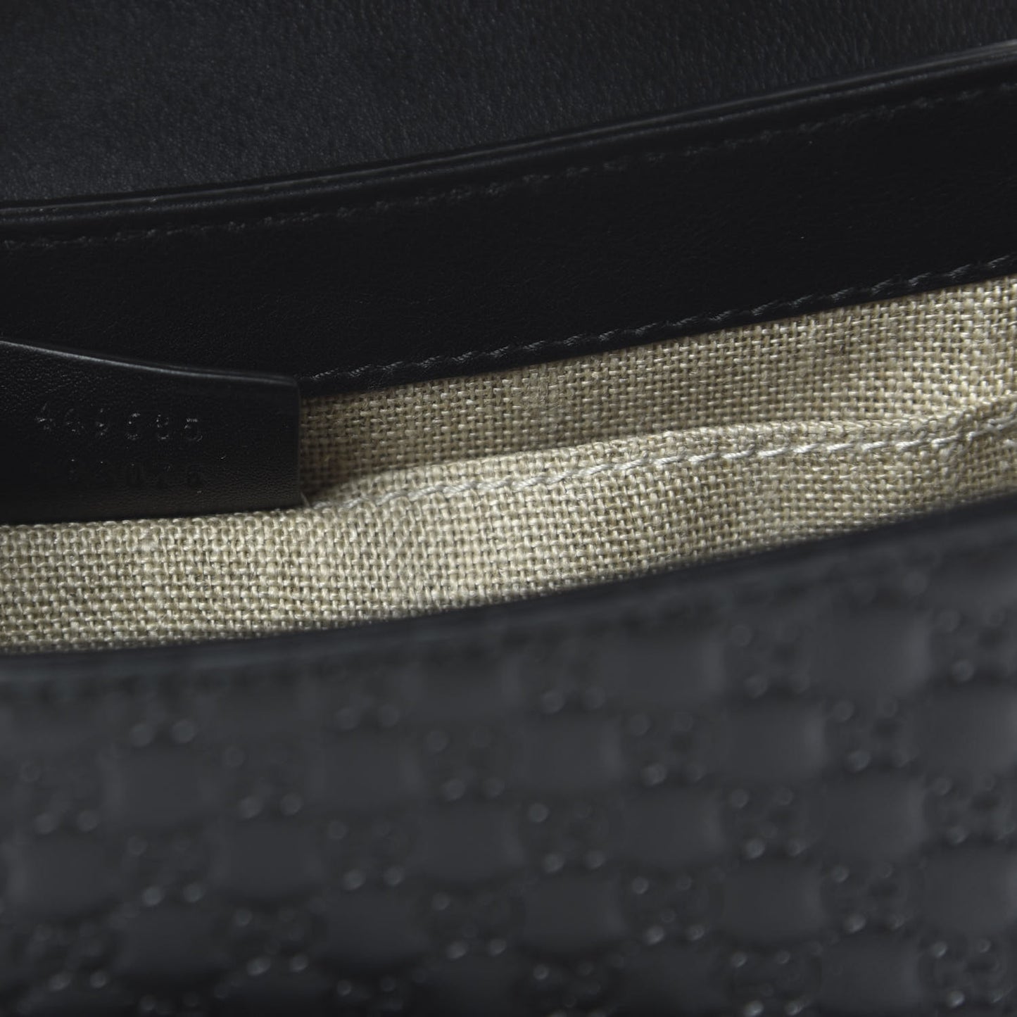 Microguccissima Medium Emily Chain Shoulder Bag Black