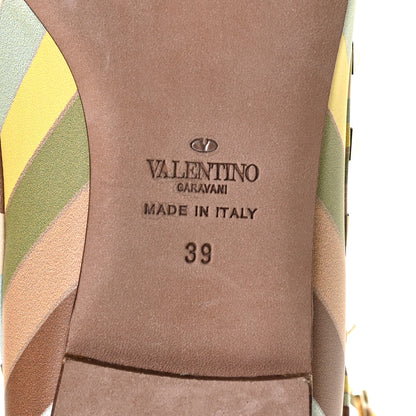 Valentino Garavani Nappa Native Couture 1975 Rockstud Cage Ballerina Flats 39 Multicolor 10 of 13