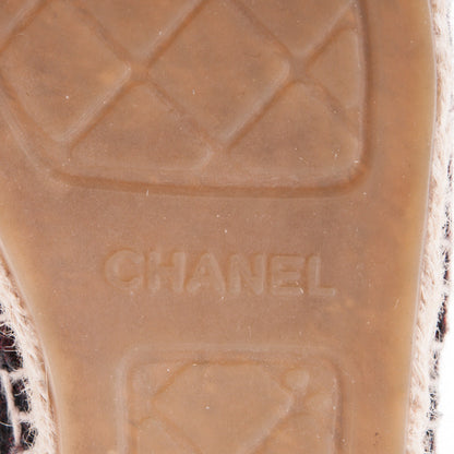 Chanel Flannel CC Espadrilles 40 Navy Dark Red 7 of 10