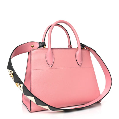 Prada Saffiano City Calfskin Greche Paradigme Bag Pink 3 of 10