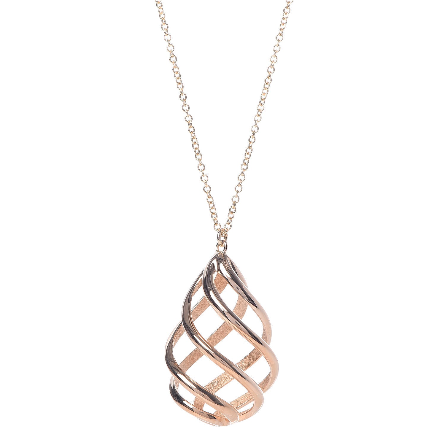 Tiffany 18K Rose Gold Paloma Picasso Venezia Luce Pendant Necklace 4 of 6
