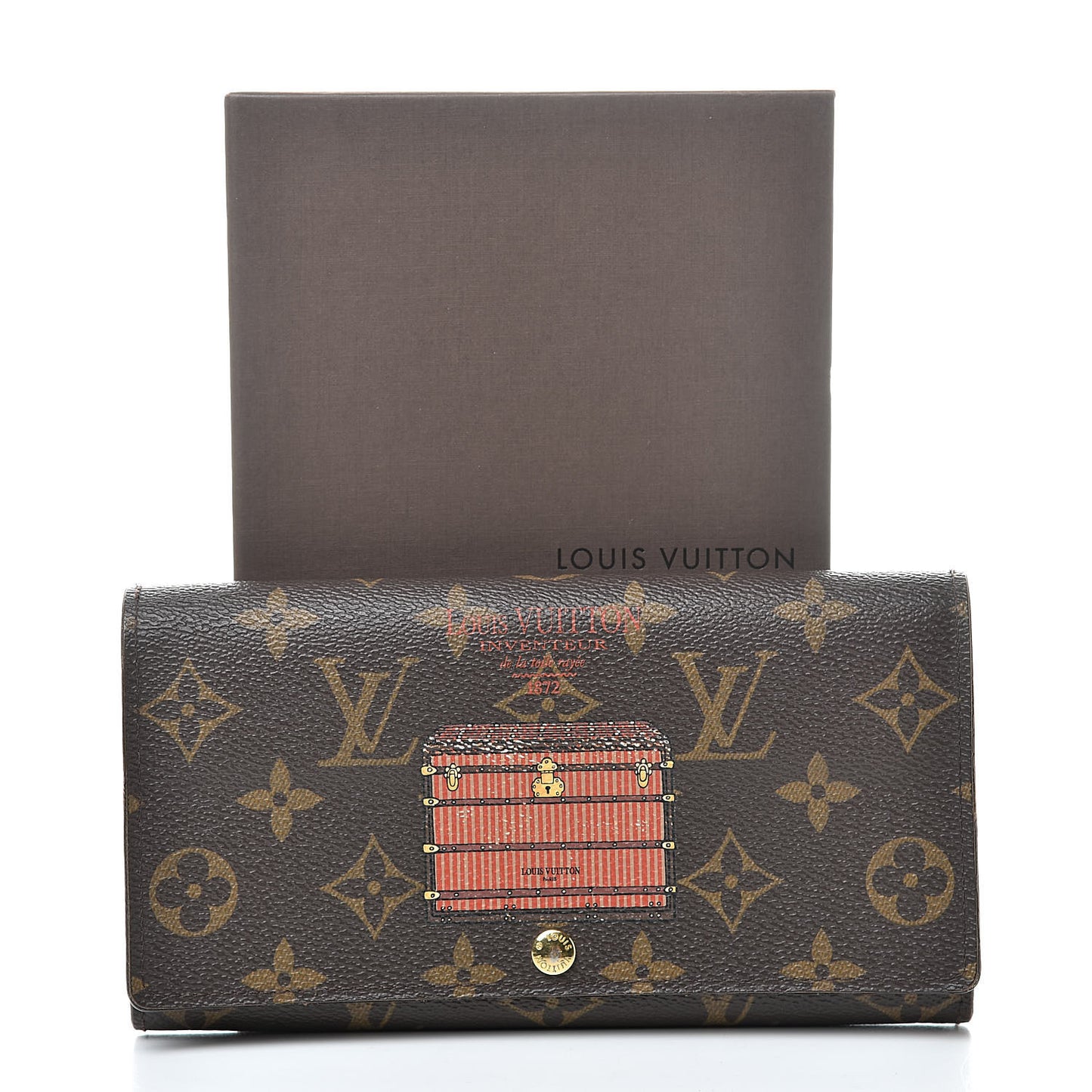 Monogram Trunks and Locks Sarah Wallet