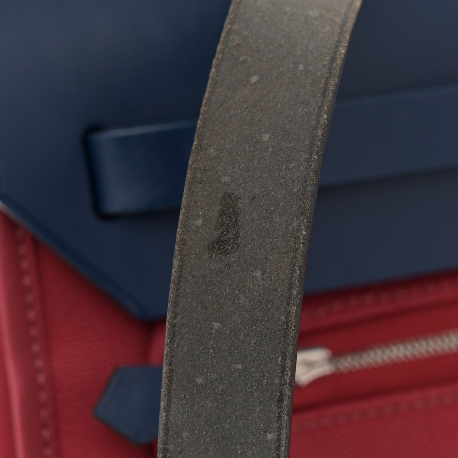 Hermes Military Toile Vache Hunter Herbag Zip 31 PM Rouge Grenat Bleu Saphir 14 of 17