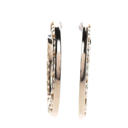 Chanel CC Hoop Earrings Gold 1 of 5