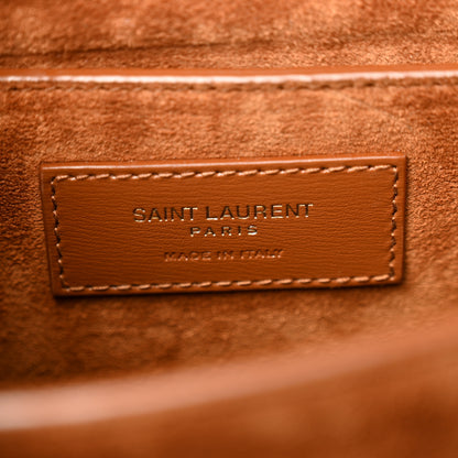 Saint Laurent Canvas Calfskin Medium Classic Monogram Cassandra Top Handle Tan Natural 6 of 10