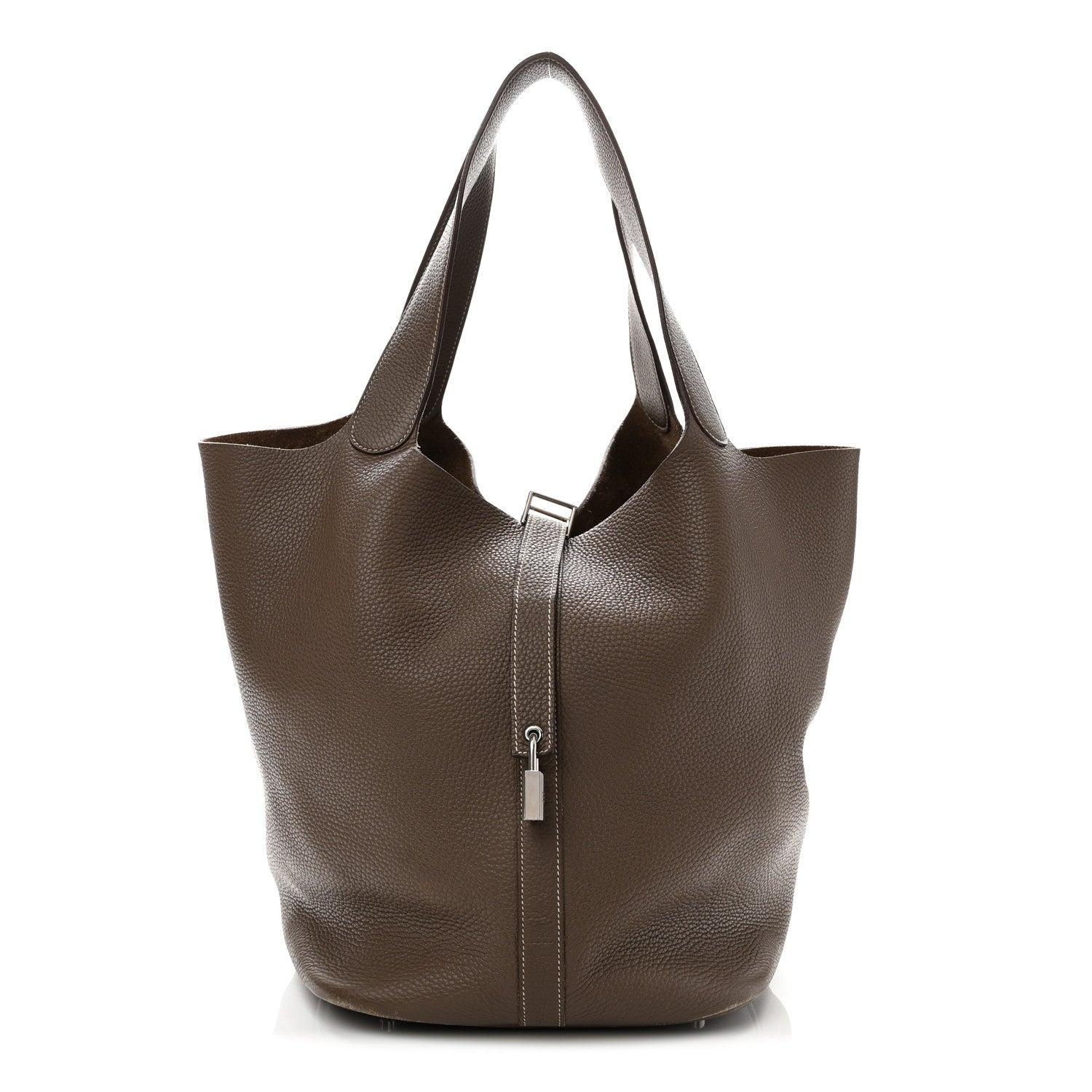 Hermes Taurillon Clemence Picotin Lock TGM Etoupe 1 of 12