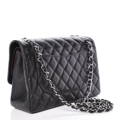 Chanel Caviar Quilted Jumbo Double Flap Black 3 of 15