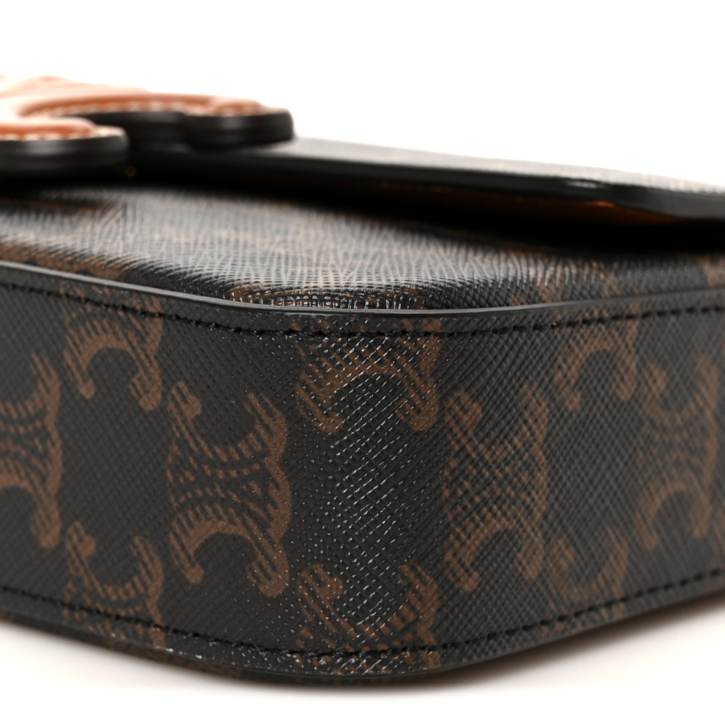 Triomphe Canvas Chain Shoulder Bag Tan