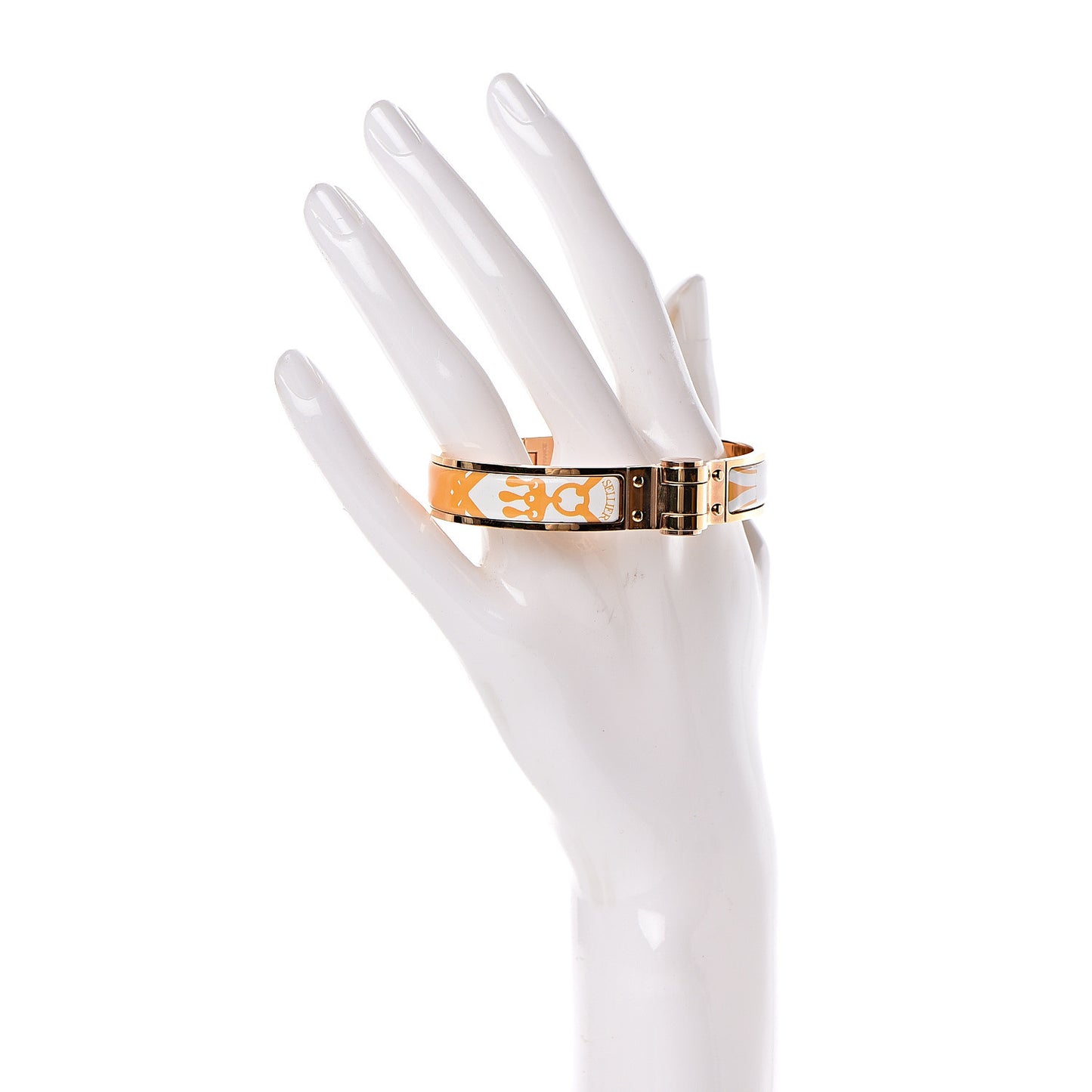Enamel Printed Narrow Mors A Jouts Tatoo Hinged Bracelet M
