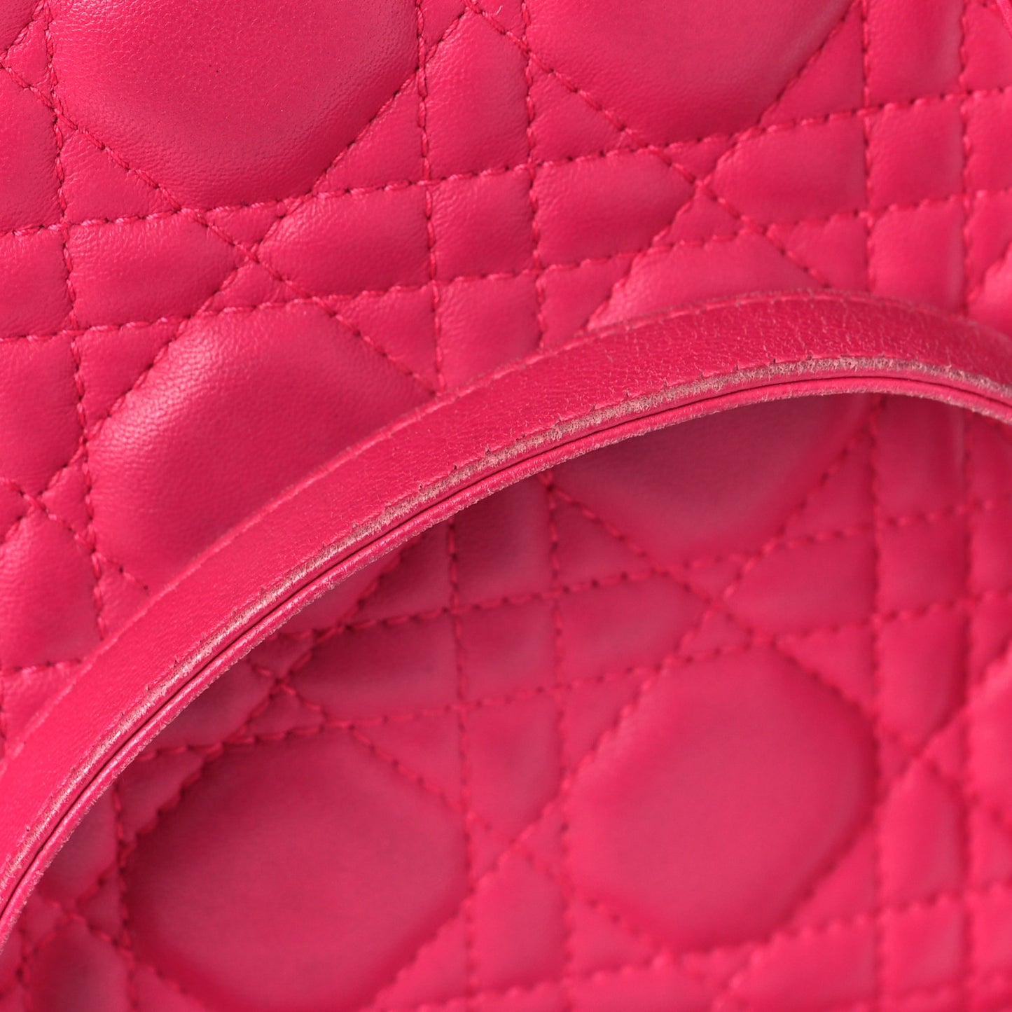 Lambskin Cannage Medium Lady Dior Pink