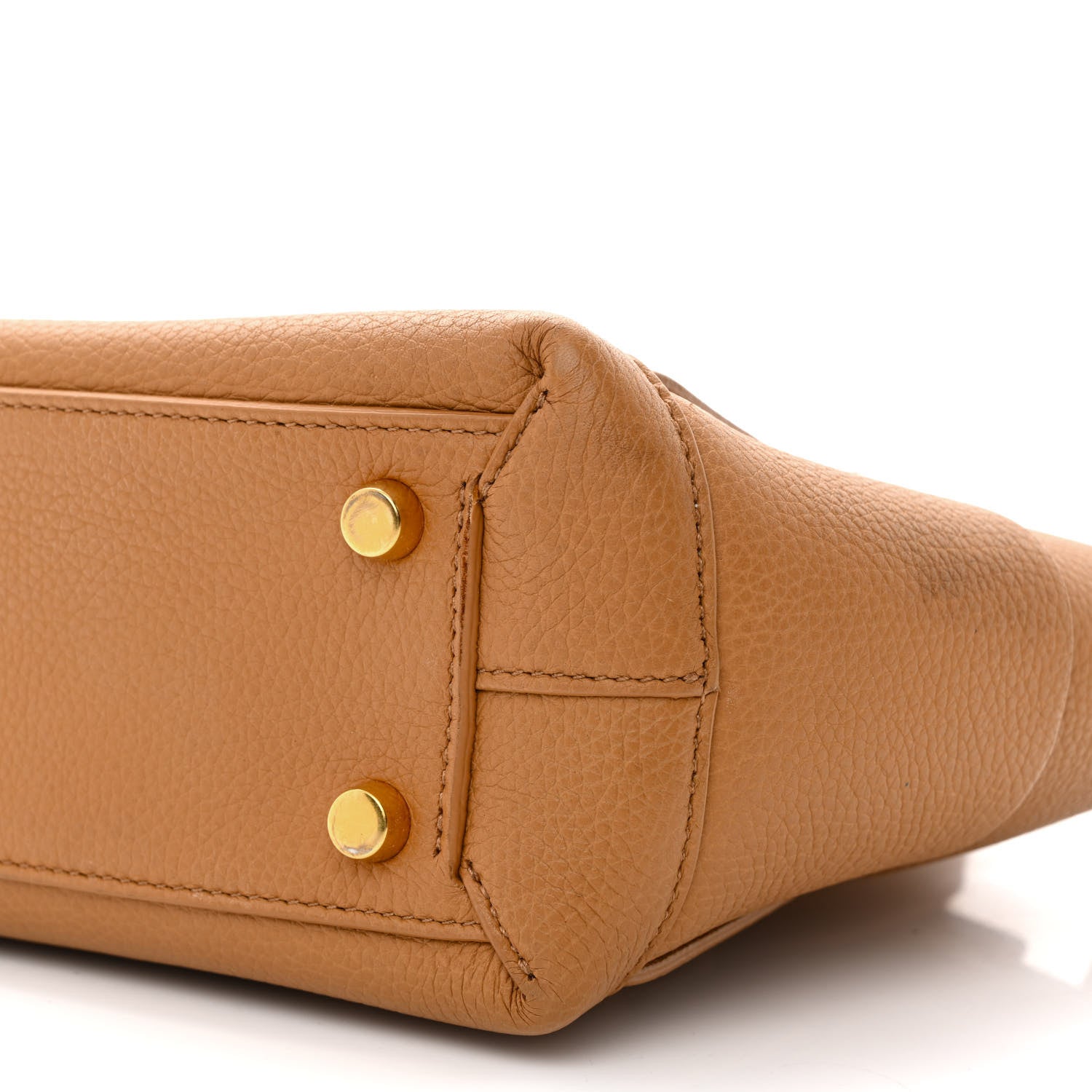 Bottega Veneta Grained Calfskin Maxi Intrecciato Mini Arco Caramel 10 of 11