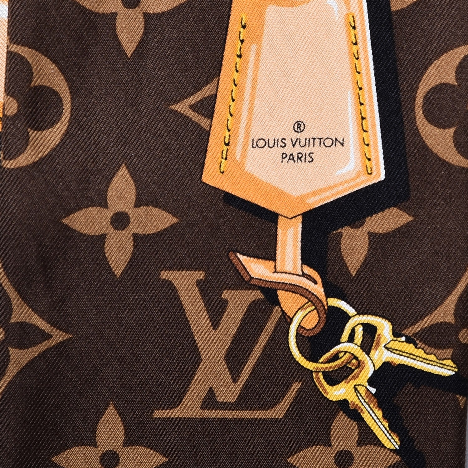 Louis Vuitton Silk Monogram Confidential Bandeau Brown 4 of 6
