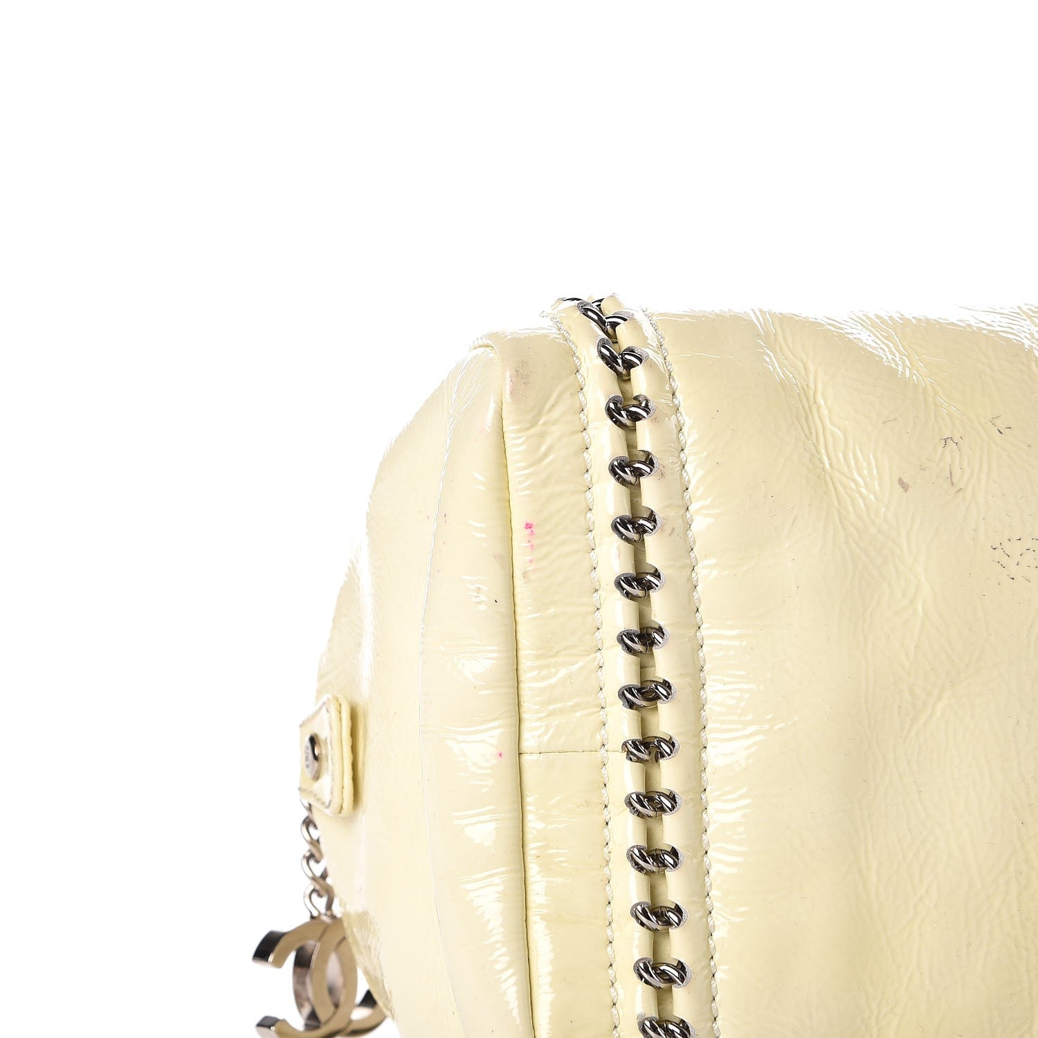 Chanel Patent Luxe Ligne Medium Bowler Ivory 12 of 17
