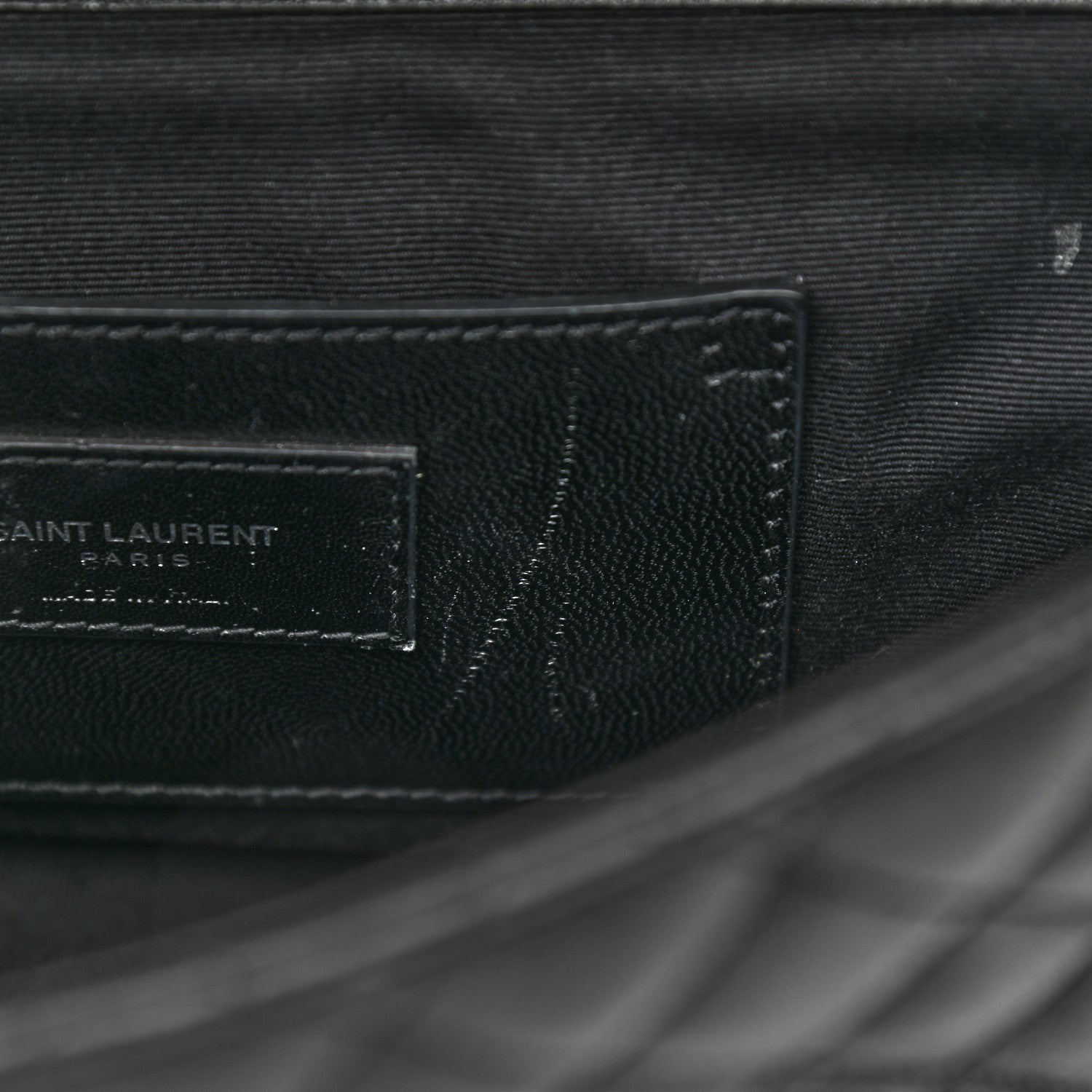 Saint Laurent Sheepskin Tri-Quilt Monogram Medium College Bag Black 9 of 12
