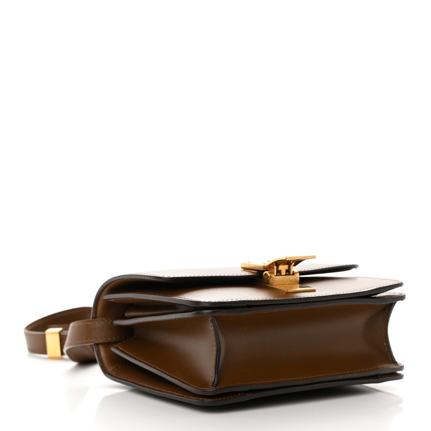 Celine Smooth Calfskin Small Classic Box Flap Bag Camel 4 of 13