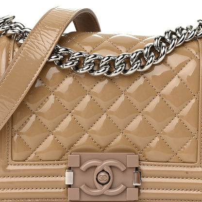 Chanel Patent Calfskin Small Boy Flap Plexiglass Beige 8 of 10