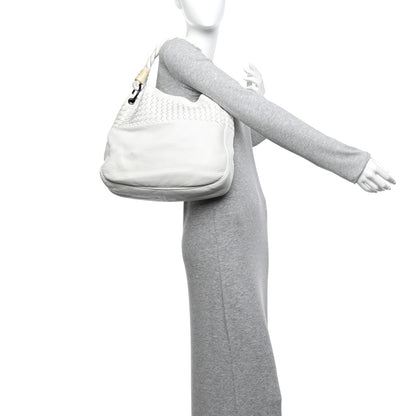 Bottega Veneta Cervo Intrecciato Shoulder Bag White 2 of 17